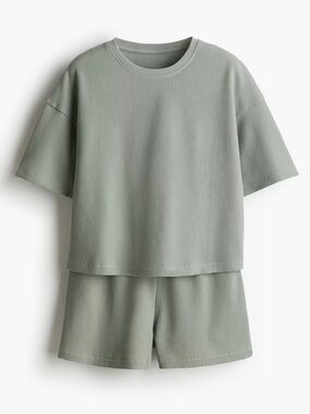 Waffle knit lounge set